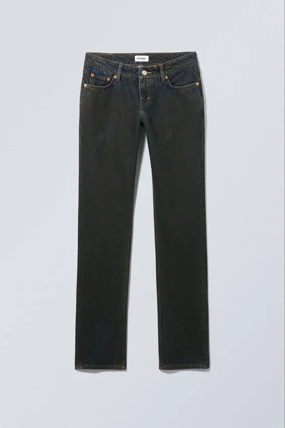 Nail Low Rise Slim Straight Jeans – Soil Blue – Brown Stained Blue Nail Low Rise Slim Straight Jeans – Soil Blue – Brown Stained Blue
