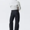 Nebula Mid Rise Loose Barrel Unisex-Jeans – Blue Rinse – Dunkelblau
