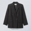 Norma Zweireihiger Blazer – Schwarz Norma Zweireihiger Blazer – Schwarz