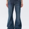 Nova Low Rise Slim Bootcut Jeans – Deep Sea Blue – Dunkelblau