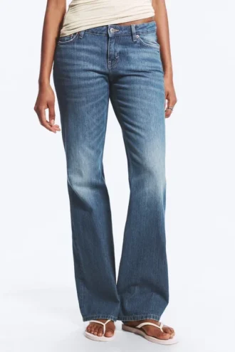 Nova Low Rise Slim Bootcut Jeans – Mine Blue – Mittelblau