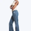Nova Low Rise Slim Bootcut Jeans – Mine Blue – Mittelblau