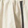 Nylon-Jogging-Hose mit abnehmbaren Beinen – Beige – Schwarze Streifen Nylon-Jogging-Hose mit abnehmbaren Beinen – Beige – Schwarze Streifen