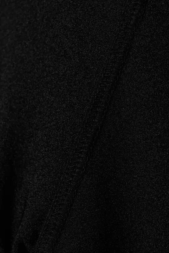 Nylon-Leggings mit ausgestelltem, geschlitztem Saum – Schwarz Nylon-Leggings mit ausgestelltem, geschlitztem Saum – Schwarz