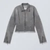Ontario Denim-Reißverschlussjacke – Eleven Grey