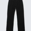 Orbit Mid Rise Regular Straight Jeans – Black Rinse – Schwarz