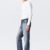 Orbit Mid Rise Regular Straight Jeans – Board Blue – Mittelblau
