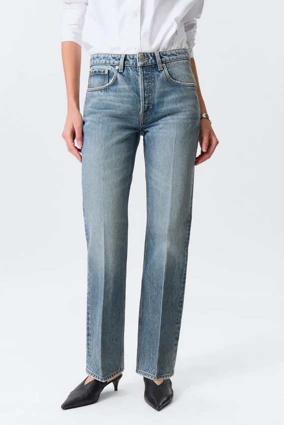 Origin Mid Rise Regular Straight Jeans – Mittelblau – Mittelblau Origin Mid Rise Regular Straight Jeans – Mittelblau – Mittelblau