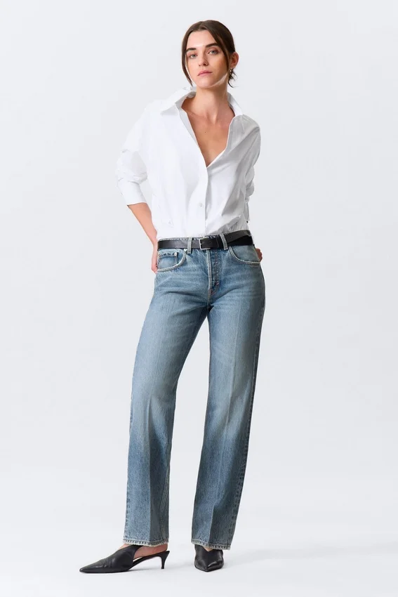 Origin Mid Rise Regular Straight Jeans – Mittelblau – Mittelblau Origin Mid Rise Regular Straight Jeans – Mittelblau – Mittelblau