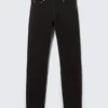 Orion Mid Rise Slim Fit Straight Jeans – Black Rinse – Schwarz