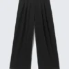 Otis Oversized-Chino aus Baumwolltwill mit Falten – Schwarz Otis Oversized-Chino aus Baumwolltwill mit Falten – Schwarz