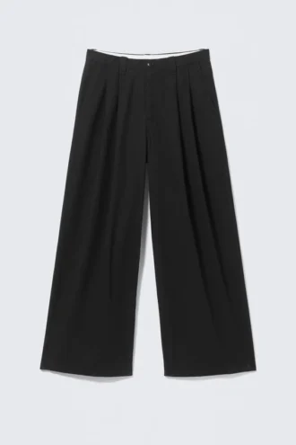Otis Oversized-Chino aus Baumwolltwill mit Falten – Schwarz Otis Oversized-Chino aus Baumwolltwill mit Falten – Schwarz