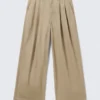 Otis Oversized-Chino aus plissiertem Baumwolltwill – Beige Otis Oversized-Chino aus plissiertem Baumwolltwill – Beige