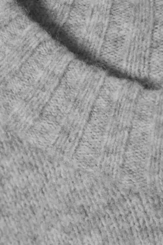 Oversize-Pullover – Grau meliert
