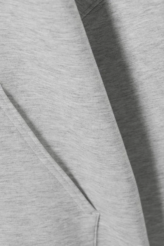 Oversize-Scuba-Kapuzenpullover – Hellgrau Oversize-Scuba-Kapuzenpullover – Hellgrau