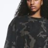 Oversized bedrucktes Kurzarm-T-Shirt – Khaki-Grün – Camouflage Oversized bedrucktes Kurzarm-T-Shirt – Khaki-Grün – Camouflage