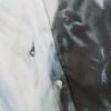 Oversized-Hemd aus bedrucktem Popeline – weiße und schwarze Pferde