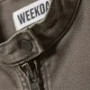 Oversized-Jacke aus gewaschenem Canvas – Grau