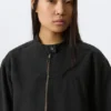Oversized-Jacke aus gewaschenem Canvas – Schwarz Oversized-Jacke aus gewaschenem Canvas – Schwarz