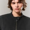 Oversized-Jacke aus gewaschenem Canvas – Schwarz Oversized-Jacke aus gewaschenem Canvas – Schwarz