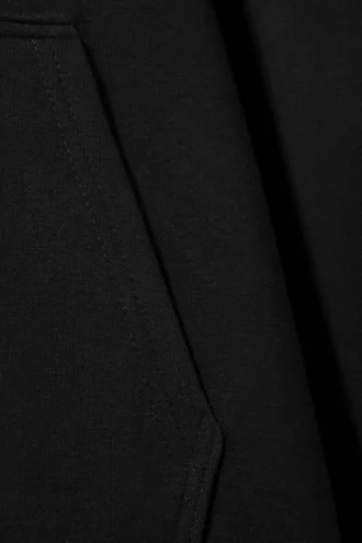 Oversized-Kapuzenpullover aus mittelschwerem Stoff – Schwarz