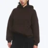 Oversized-Kapuzenpullover aus schwerem Stoff – Dunkelbraun Oversized-Kapuzenpullover aus schwerem Stoff – Dunkelbraun