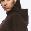 Oversized-Kapuzenpullover aus schwerem Stoff – Dunkelbraun Oversized-Kapuzenpullover aus schwerem Stoff – Dunkelbraun