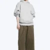 Oversized-Kapuzenpullover aus schwerem Stoff – Hellgrau meliert Oversized-Kapuzenpullover aus schwerem Stoff – Hellgrau meliert