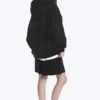 Oversized-Kapuzenpullover aus schwerem Stoff – Schwarz