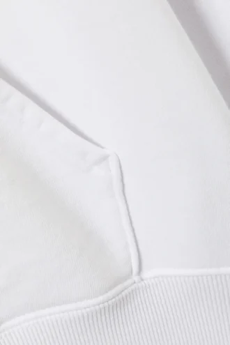 Oversized-Kapuzenpullover aus schwerem Stoff – Weiß