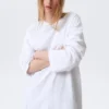 Oversized-Kleid aus Langarmshirt – Weiß Oversized-Kleid aus Langarmshirt – Weiß