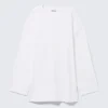 Oversized-Kleid aus Langarmshirt – Weiß Oversized-Kleid aus Langarmshirt – Weiß