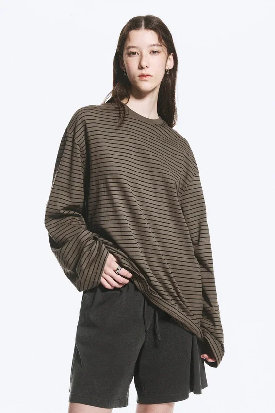 Oversized-Langarmshirt – Dark Mole Oversized-Langarmshirt – Dark Mole