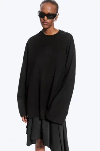Oversized-Langarmshirt – Schwarz Oversized-Langarmshirt – Schwarz