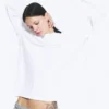 Oversized-Langarmshirt – Weiß