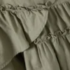 Oversized-Mini-Kleid im Hemdstil mit Rüschen – Khaki-Grün Oversized-Mini-Kleid im Hemdstil mit Rüschen – Khaki-Grün
