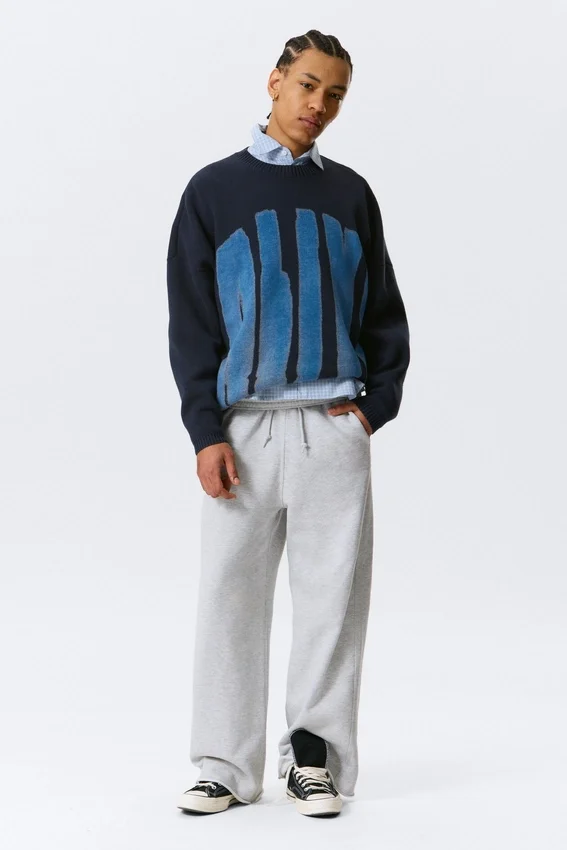 Oversized-Pullover aus Baumwolle mit Print – Marineblau – Alive Oversized-Pullover aus Baumwolle mit Print – Marineblau – Alive