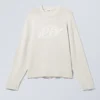 Oversized-Pullover aus Strick mit Print – Light Dusty Mole Oversized-Pullover aus Strick mit Print – Light Dusty Mole