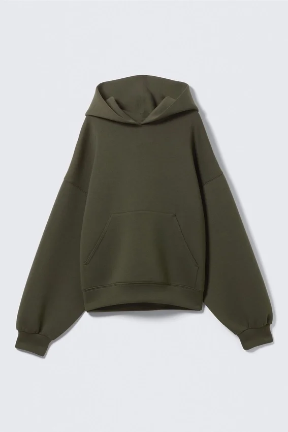 Oversized-Scuba-Kapuzenpullover – Dunkelkhaki Oversized-Scuba-Kapuzenpullover – Dunkelkhaki