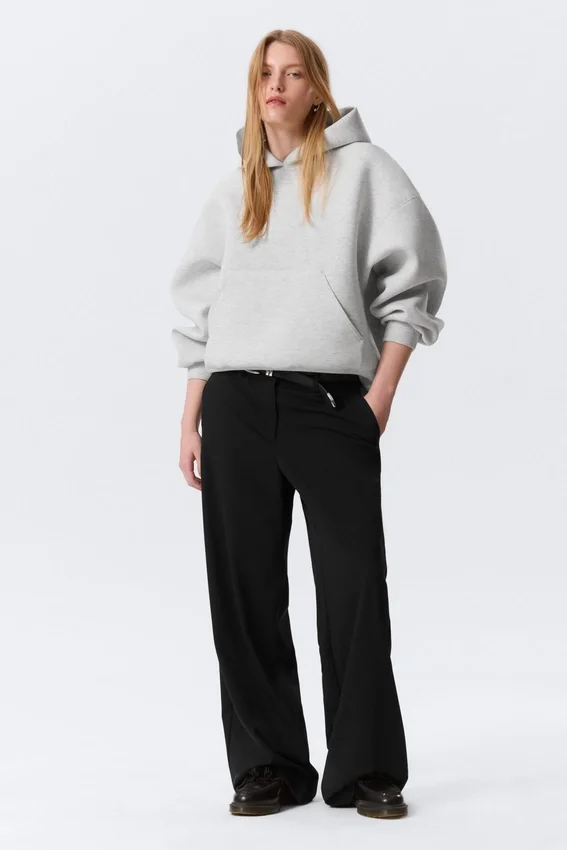 Oversized-Scuba-Kapuzenpullover – Grau meliert Oversized-Scuba-Kapuzenpullover – Grau meliert
