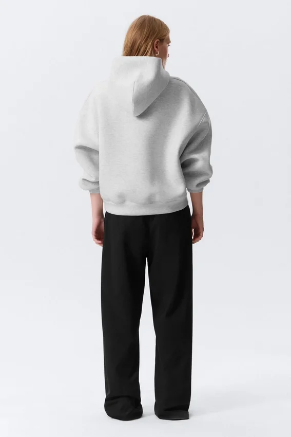 Oversized-Scuba-Kapuzenpullover – Grau meliert Oversized-Scuba-Kapuzenpullover – Grau meliert