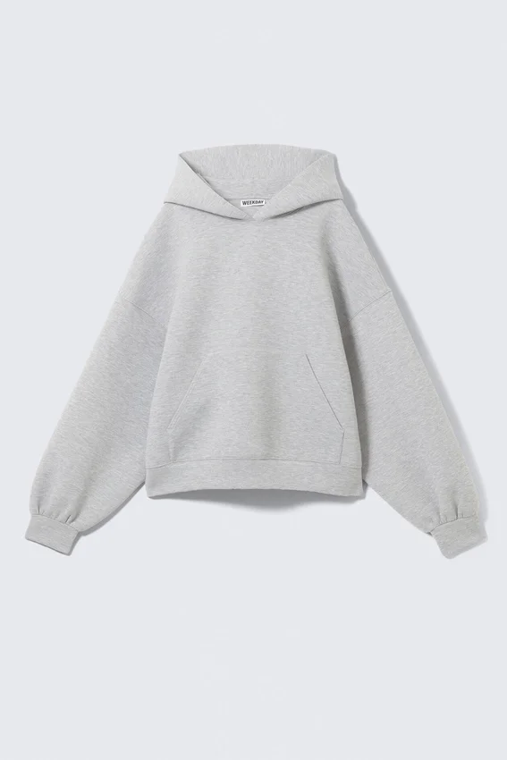 Oversized-Scuba-Kapuzenpullover – Grau meliert Oversized-Scuba-Kapuzenpullover – Grau meliert