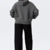 Oversized-Scuba-Kapuzenpullover mit Reißverschluss – Dunkelgrau Oversized-Scuba-Kapuzenpullover mit Reißverschluss – Dunkelgrau