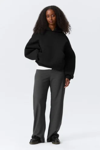 Oversized-Scuba-Kapuzenpullover – Schwarz Oversized-Scuba-Kapuzenpullover – Schwarz