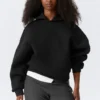 Oversized-Scuba-Kapuzenpullover – Schwarz Oversized-Scuba-Kapuzenpullover – Schwarz