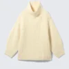 Oversized-Strickpullover mit Rollkragen – Hellgelb Oversized-Strickpullover mit Rollkragen – Hellgelb
