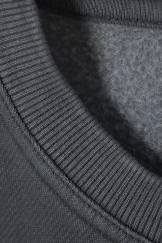 Oversized-Sweatshirt aus schwerem Stoff – gewaschenes Blau/Grau
