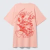 Oversized-T-Shirt aus Baumwolle mit Print – Hellrosa – Blumenmuster Oversized-T-Shirt aus Baumwolle mit Print – Hellrosa – Blumenmuster