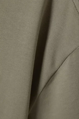 Oversized-T-Shirt aus schwerem Stoff – Khaki-Grün