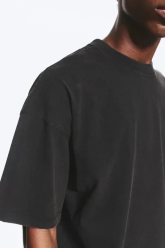 Oversized-T-Shirt im Box-Schnitt – gewaschenes Schwarz